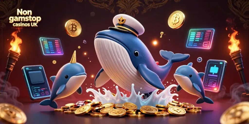 Engage in thrilling gameplay at Non gamstop casinos UK featuring vibrant cartoon illustrations.