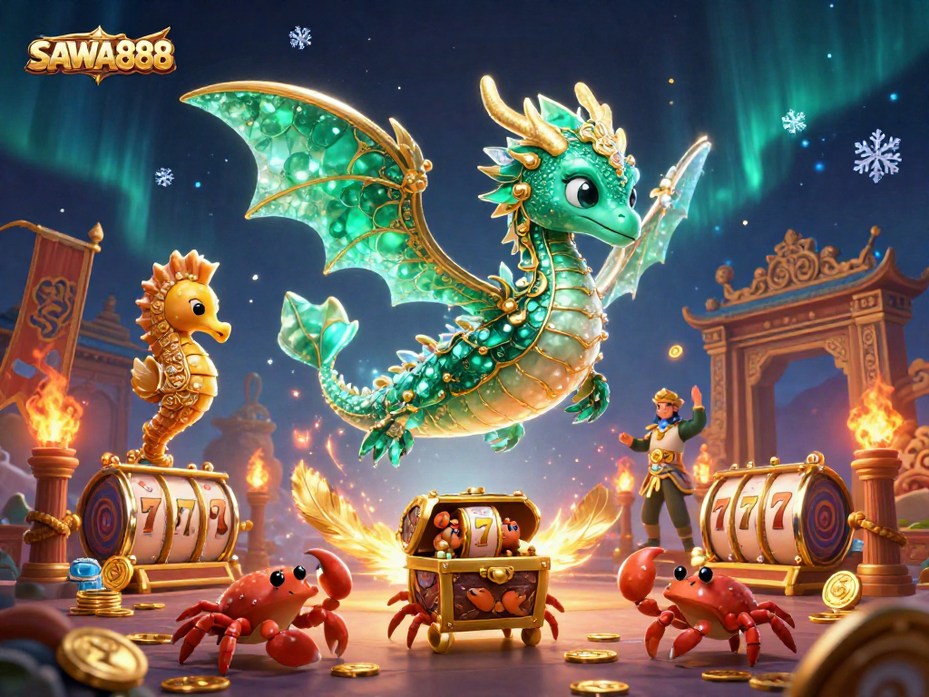 Experience thrilling games and jackpots with SAWA888's vibrant treasure-filled scene.