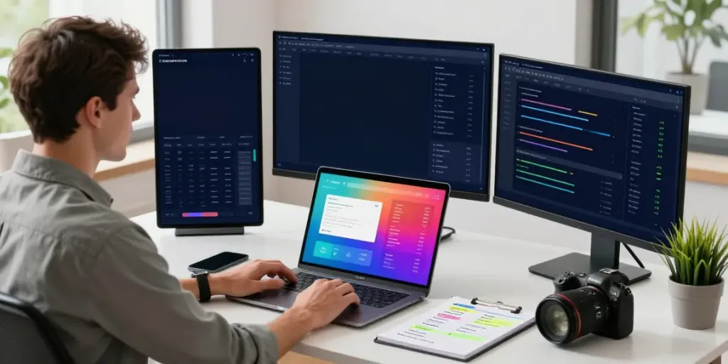 SEO expert leveraging instant indexing strategies in a modern digital workspace.