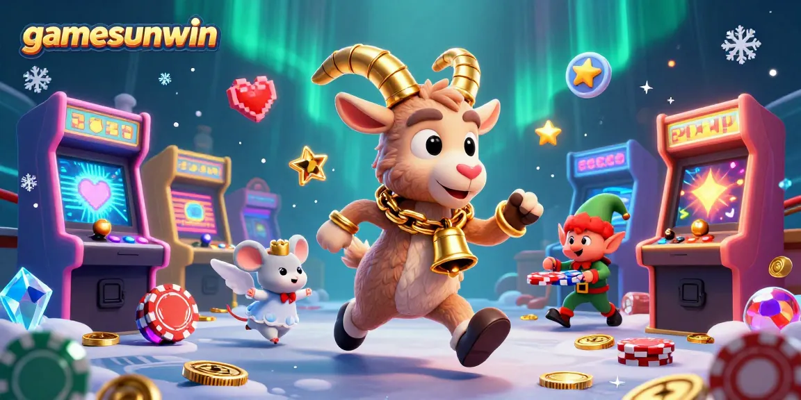 Win big at gamesunwin with 3D casino characters in a vibrant holiday horror scene.